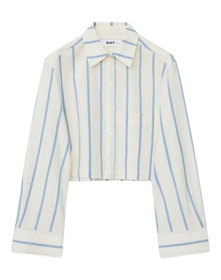 Issa Striped Cotton Skjorte